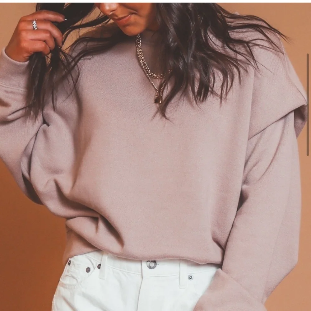 Revolve Pistola Lenora Flange Nude Pink‎ Clay Sweater Medium